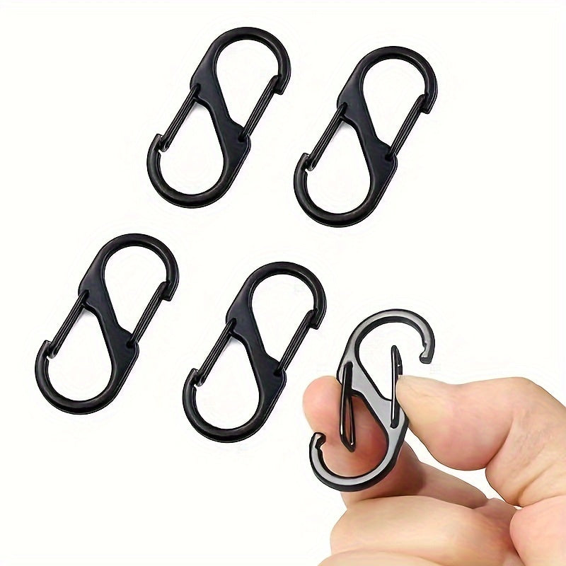 10pcs Zinc Alloy S Hook Carabiner Buckle Keychain Spring Buckle