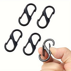 10pcs Zinc Alloy S Hook Carabiner Buckle Keychain Spring Buckle