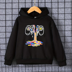 Boys Gamepad Print Hooded Sweatshirt for Spring Fall