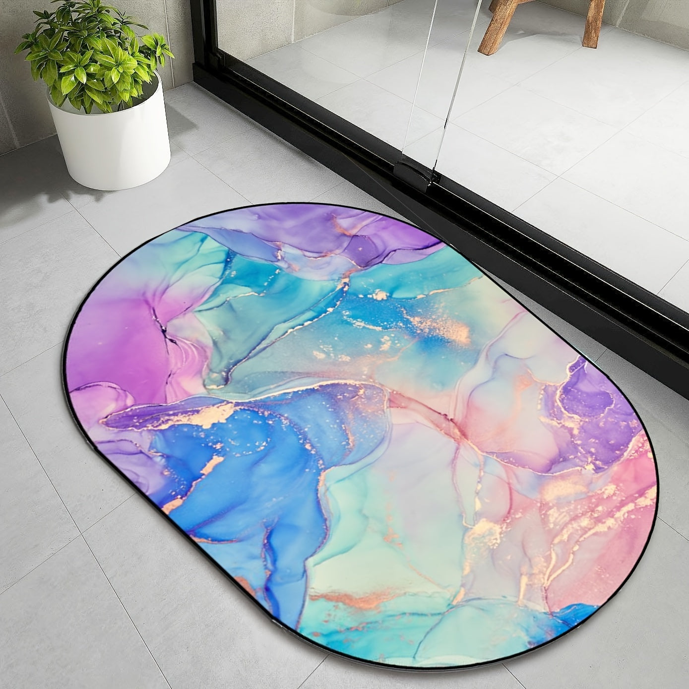 Absorbent Bath Mat Bathroom Diatom Mud Rug Anti Slip Carpet Household