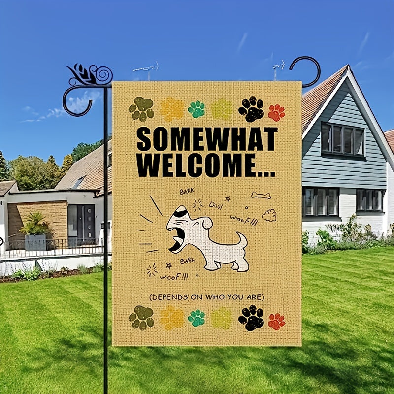 Dog Garden Flags Welcome Two sided Farmhouse Decor