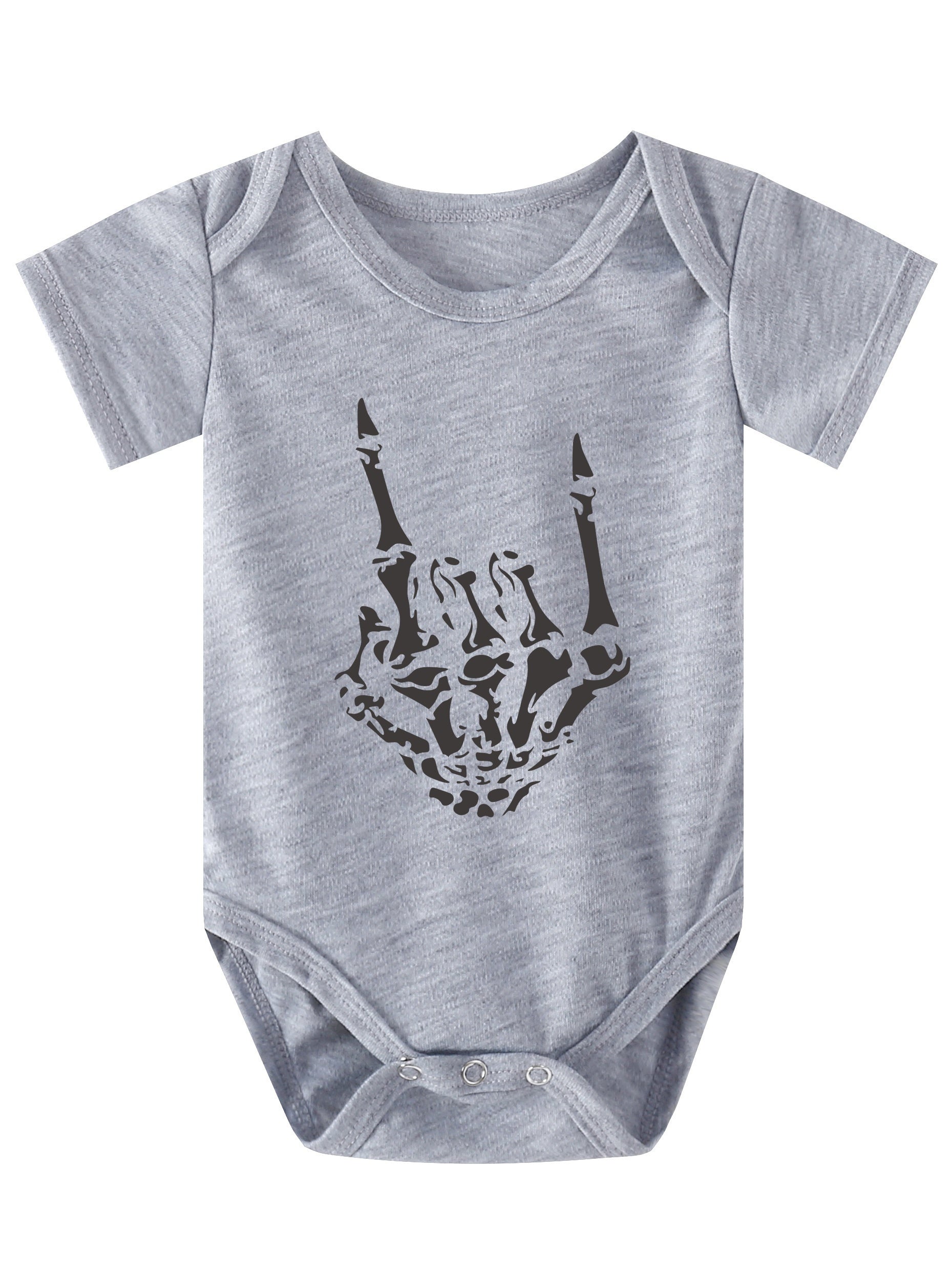 Skull Hand Halloween Funny Pattern Print Onesie Baby Pregnancy Sweatshirt