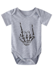 Skull Hand Halloween Funny Pattern Print Onesie Baby Pregnancy Sweatshirt
