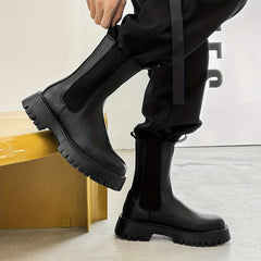 Men's Platform Chelsea Boots Casual Walking Shoes