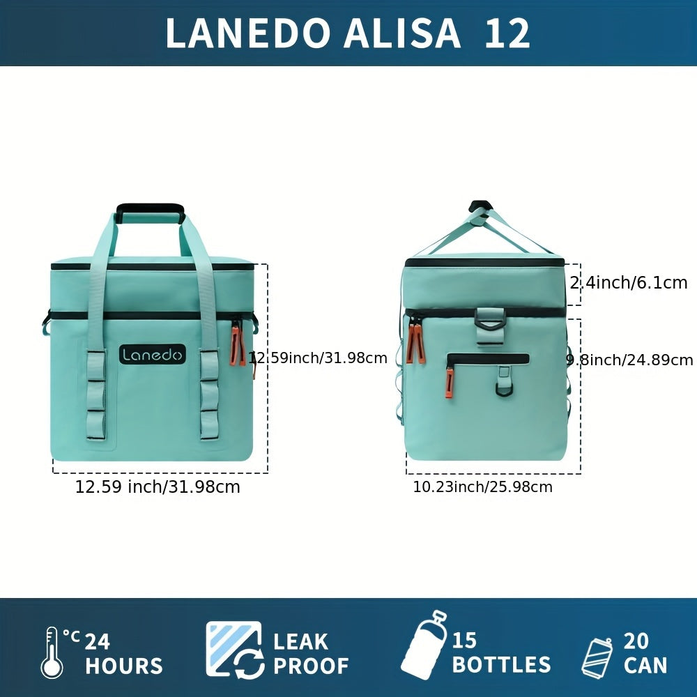 Lanedo Light Green Cooler Bag with Compartment