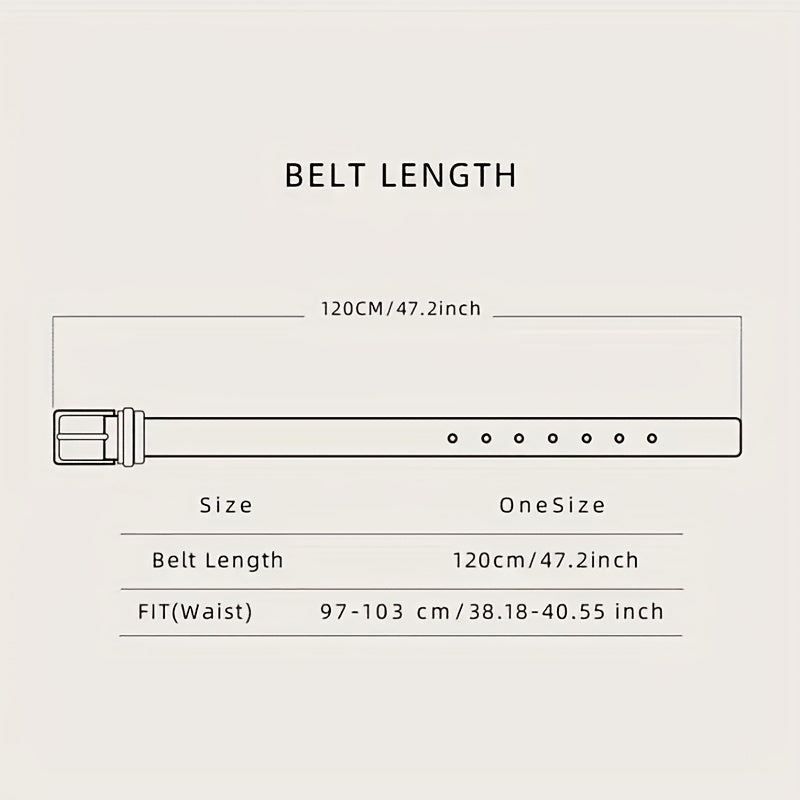 Double-sided Cowhide Leather Rotating Pin Buckle Business Belt