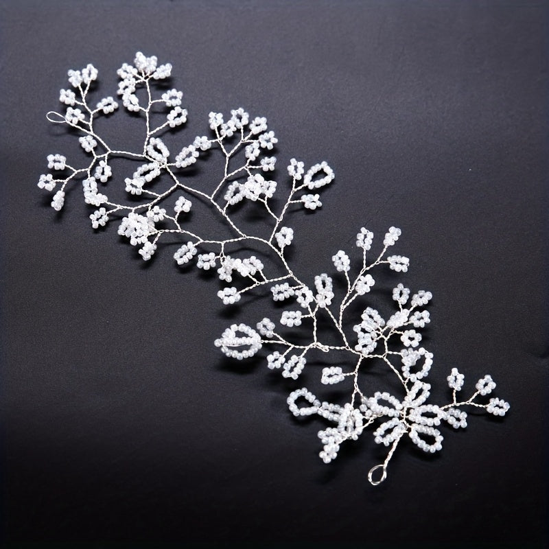 Faux Pearl Flower Head Piece Head Jewelry Bridal Wedding Hair Accessories