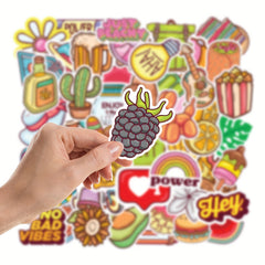 50pcs Water Bottles Waterproof Vinyl Stickers for Laptop Skateboard