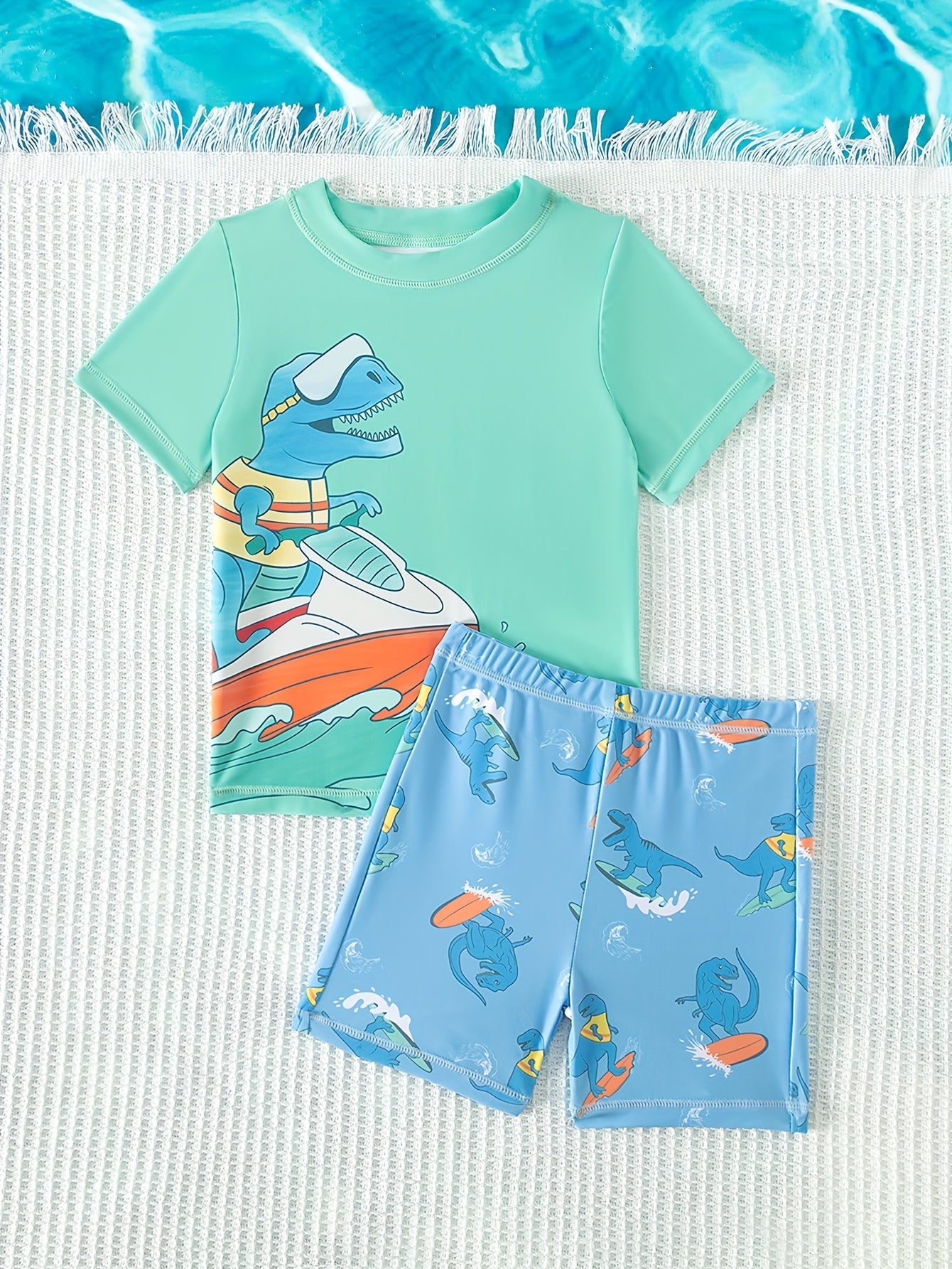 Children's Cartoon T-Shirt & Shorts Set