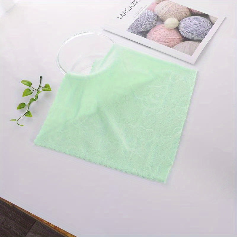 2pcs Microfiber Washcloth Handkerchiefs Soft Absorbent Towel for Home Bathroom