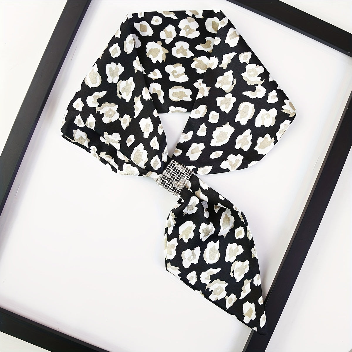 Satin Silky Printed Scarf Short Neck Scarfs Outdoor Shawl Wrap
