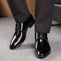 Men's Pointed Toe Derby Shoes Wear resistant Non Slip Dress Shoes