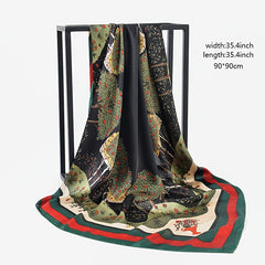 Silk Scarf Satin Large Square Scarf Shawl For Women Lightweight Neck Scarf