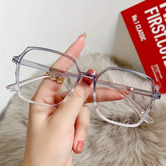 Jelly Square Clear Lens Light Blocking Glasses