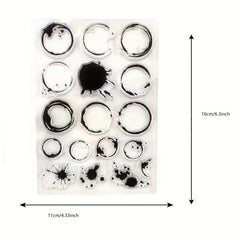 DIY Notebook Scrapbook Coffee Stain Transparent Stamp