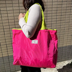 Foldable Drawstring Travel Bag Reusable Grocery Shopping Bag