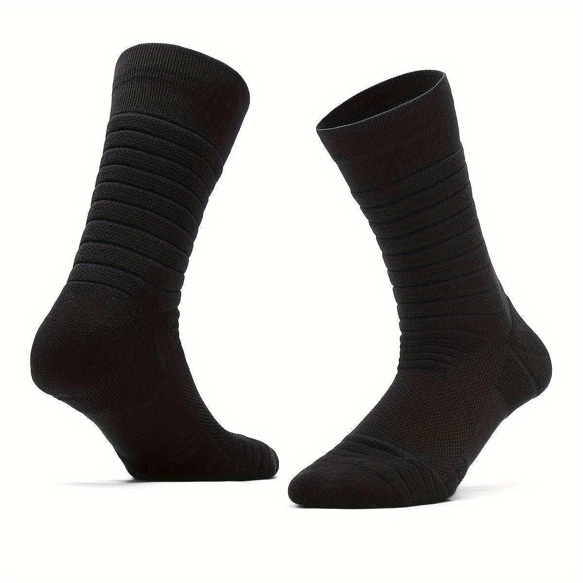 Men's Athletic Mid Crew Sport Socks Non Slip Nylon Blend Breathable Socks