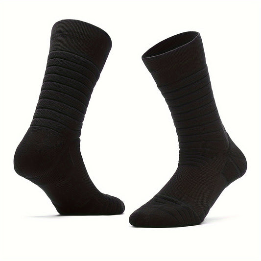Men's Athletic Mid Crew Sport Socks Non Slip Nylon Blend Breathable Socks
