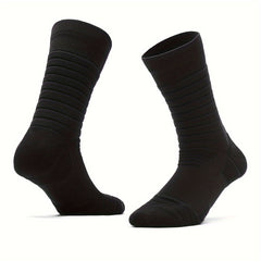 Men's Athletic Mid Crew Sport Socks Non Slip Nylon Blend Breathable Socks