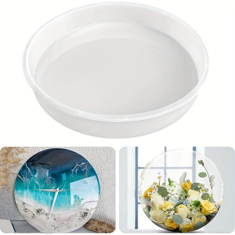 XL Silicone Tray Mold for DIY Resin Casting Clock & Floral Preservation