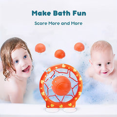 Bath Toys Bathtub Basketball Hoop For Toddlers with 3 Soft Balls Set