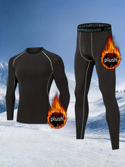 Men's Compression Thermal Outfit Warm Fleece Base Layer