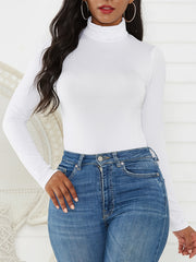 Sexy Turtleneck Slim Fit Bodysuit Long Sleeve One Piece