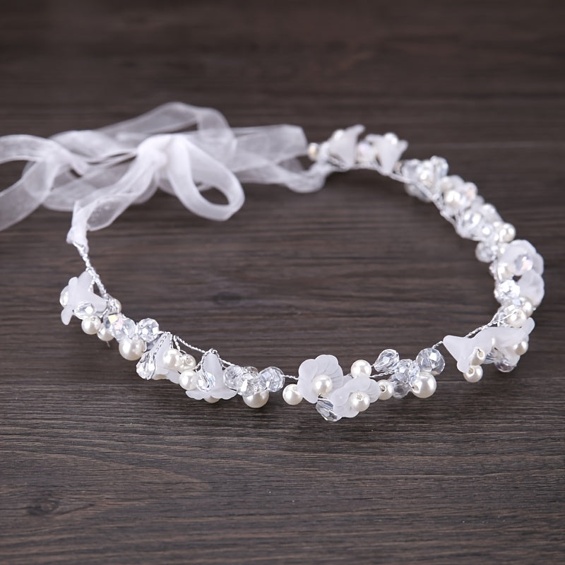 Crystal Flower Girl Wedding Headband Hair Accessories