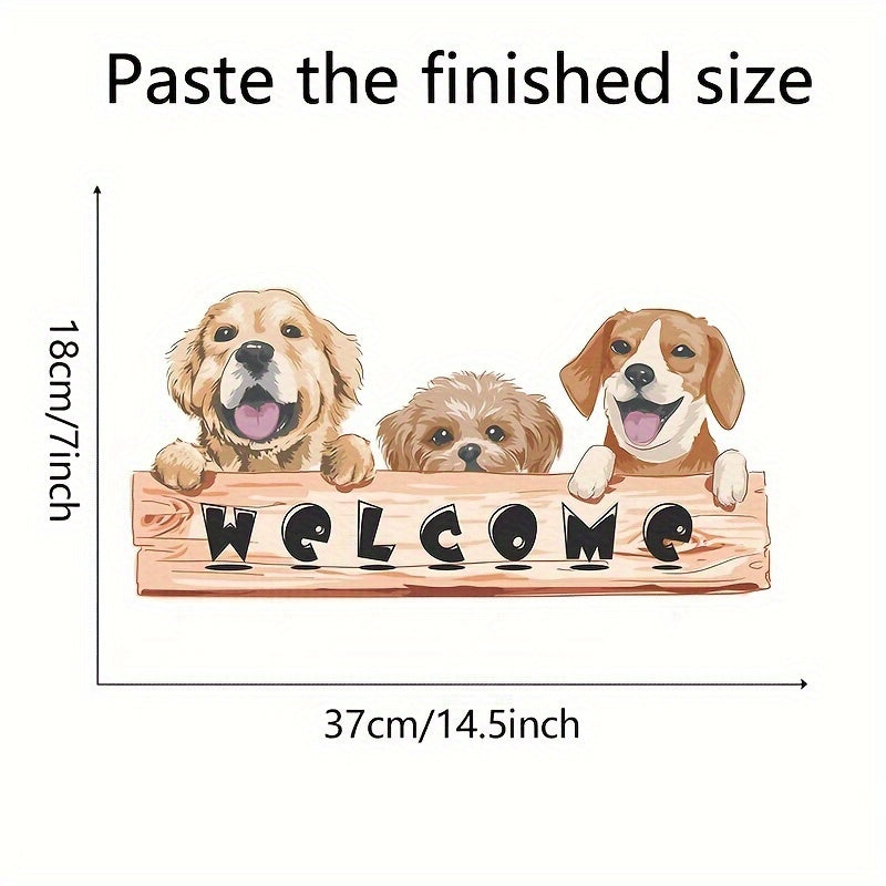 Dog Welcome Wood Sign for Front Door Outdoor Decor Home Porch Dogs Welcome