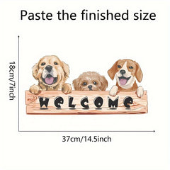 Dog Welcome Wood Sign for Front Door Outdoor Decor Home Porch Dogs Welcome