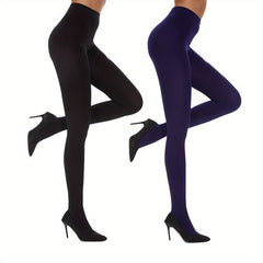 2 Pack Slim High Waist Opaque Tights Women's Stockings