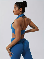 Backless Halter Sports Bra Yoga Running Activewear