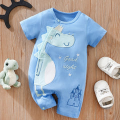 Baby Boys Dinosaur Romper Jumpsuit Casual Short Sleeve Clothes
