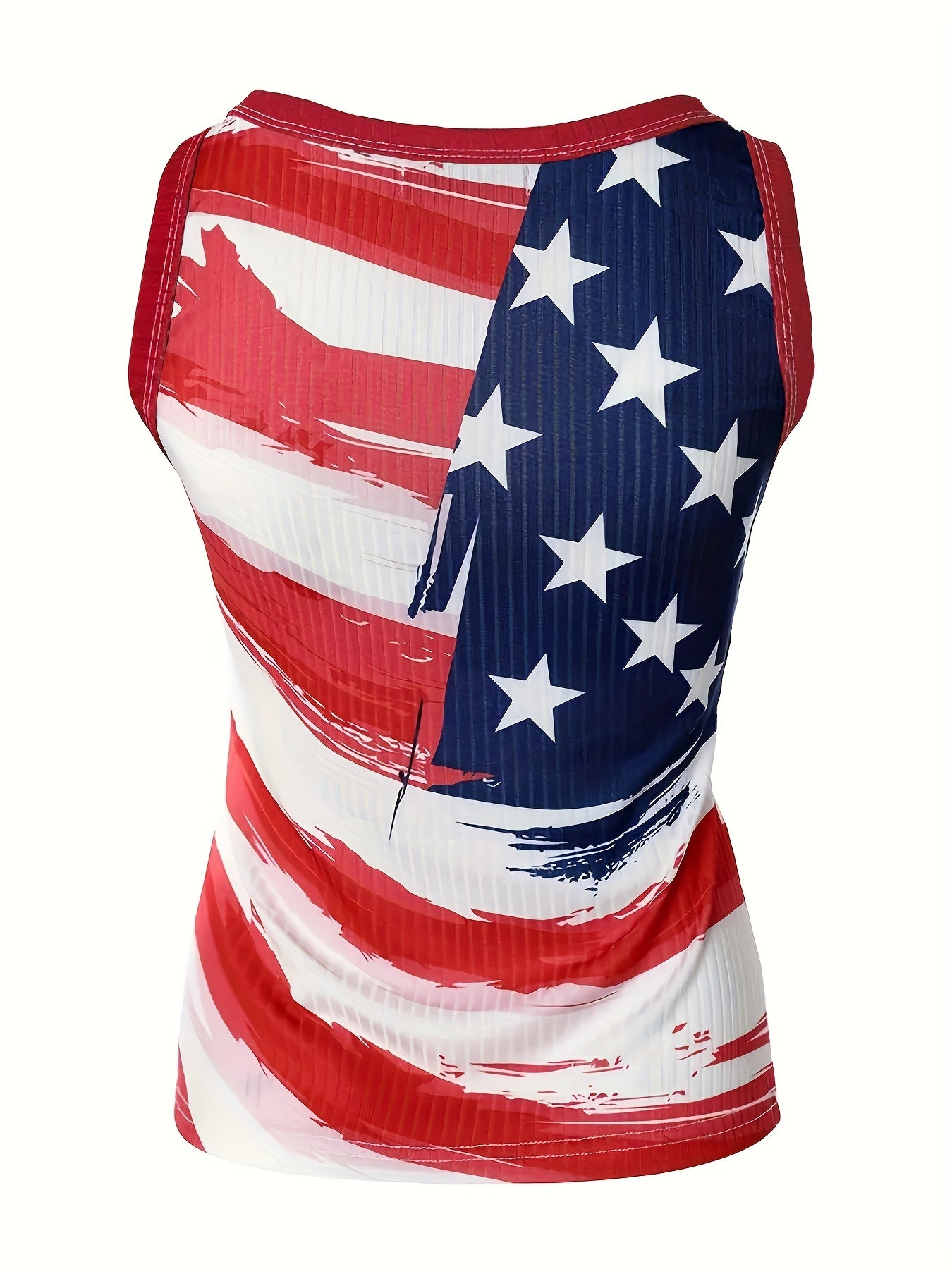 Print V Neck Tank Top Casual Sleeveless Tank Top