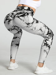 Tie Dye Scrunch Butt Lifting Leggings High Waisted Yoga Gym Pants