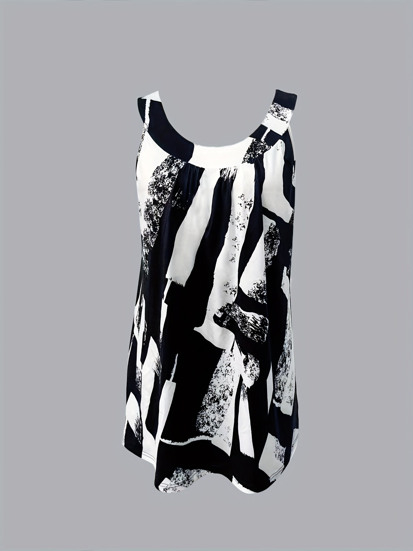 Abstract Print Sleeveless Top for Women
