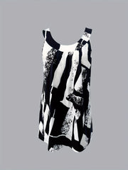 Abstract Print Sleeveless Top for Women