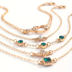 5pcs Retro Style Bracelet Love Rhinestones Infinity Symbol Green Bracelet