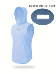 Men's Sleeveless Hooded Sweatshirt Athletic Quick Dry Stretch