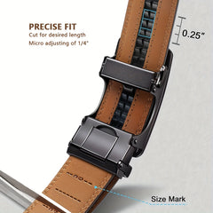 Automatic Buckle Leather Ratchet Belt Casual Retro Jeans Leather Belt