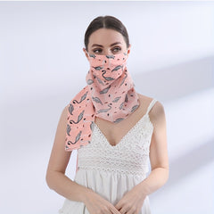 Animal Print Pink Scarf Women Casual Face Mask Dustproof Cover