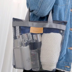 Portable Beach & Swimming Mesh Bag w/ Shower Organizer