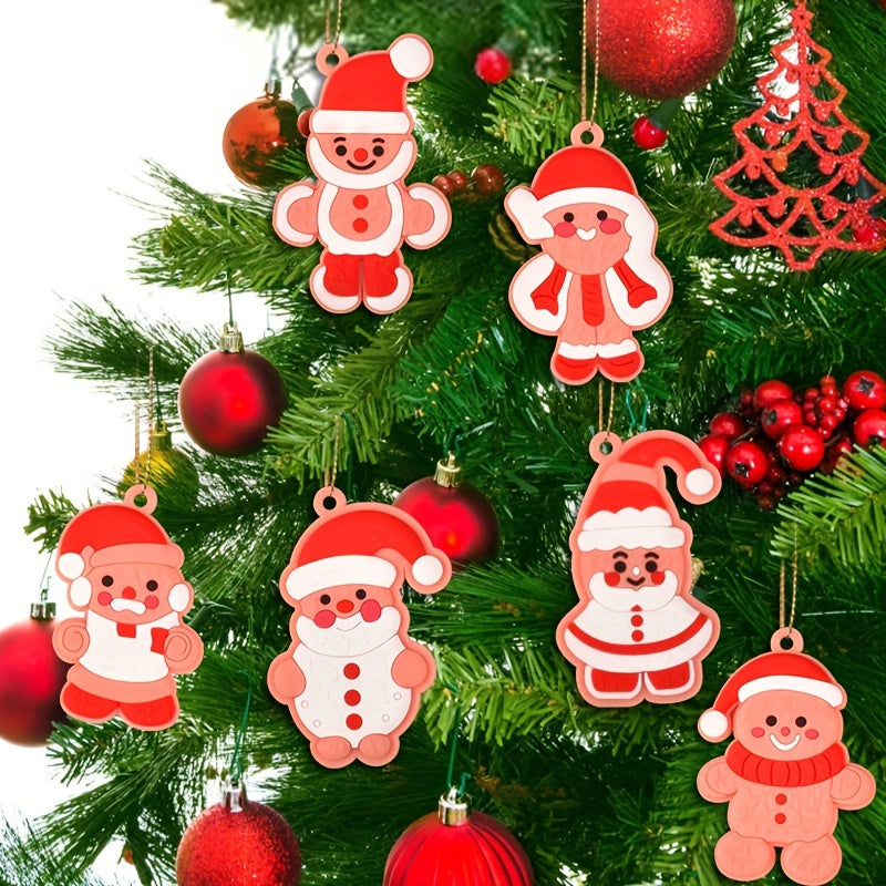 6 Gingerbread Man Christmas Tree Pendants Home Decor