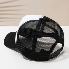 Men's Word Printing Baseball Cap Mesh Breathable Truck Cap