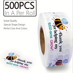 500pcs Thank You For Helping My Business Grow Happy Mail Stickers