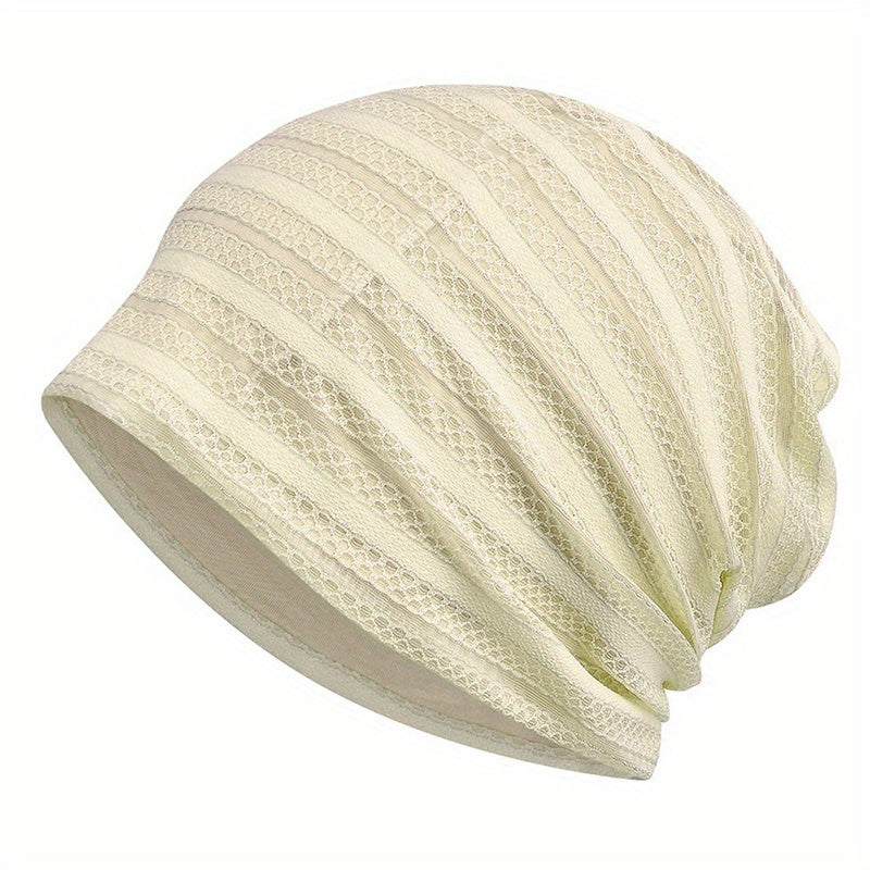 Lace Baggy Slouchy Beanie Cap Candy Turban Hat Lightweight Skull Cap for Women