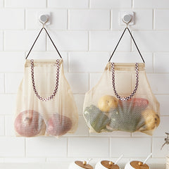 4pcs Veg Fruit Storage Bags Hanging Breathable Kitchen Mesh B