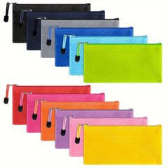24 Pack Multicolored Waterproof A6 Zipper Pouch Organizers