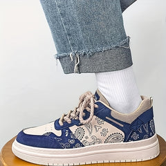 Men's Casual Sneakers Block Comfy Walking Shoes