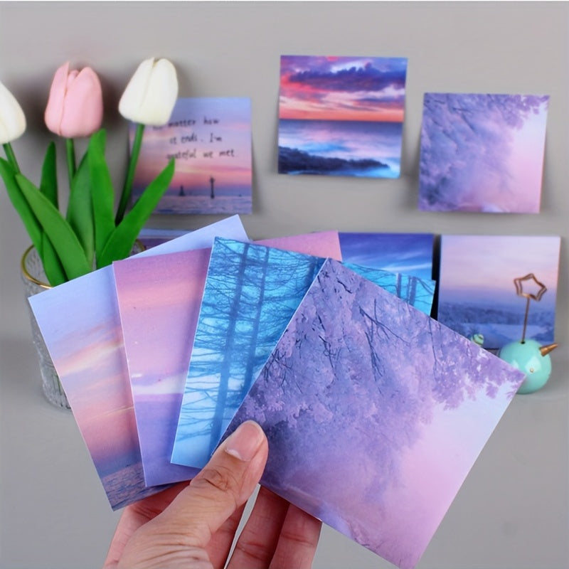 Ins Style Girl Heart Sticky Notes 50pcs Landscape Notepad